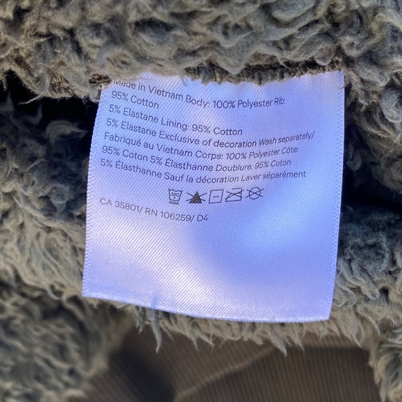 Lululemon Oh So Sherpa Half Zip Hoodie Dark Olive Size 14 - Picture 5 of 6